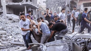 air strikes on a hospital compound in the Gaza Strip