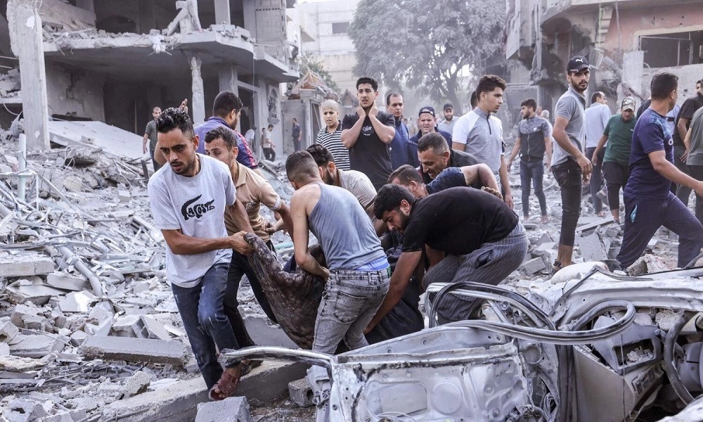 air strikes on a hospital compound in the Gaza Strip