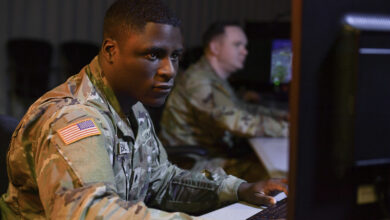 Spc. Brandon O’Neal serves as a sensor manager with the 10th Missile Defense Battery at Joint Base Pearl Harbor-Hickam, Hawaii. There are five missile defense batteries located worldwide that operate the AN/TPY-2 radars in forward-based mode conducting ballistic missile search, track and discrimination operations in support of regional and homeland defense. Additionally, the Forward-Based Mode Radar enables space operations by conducting data collection. (U.S. Army photo)